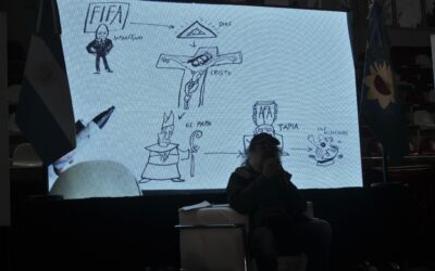 Saborido y Rep hablando de fútbol en Morón