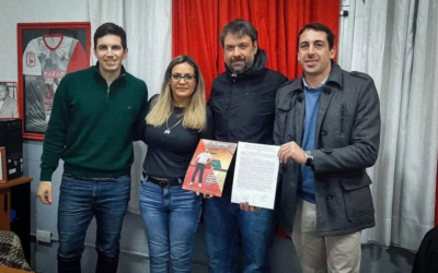 El club Deportivo Morón firmo el contrato con la empresa Alto Paraná Pisos S.A para arrancar la obra de reparación de pisos