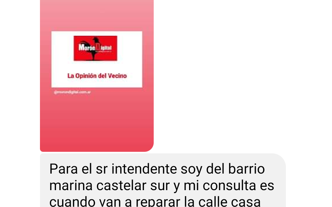 La  Opinión del Vecino: consulta al intendente  Lucas Ghi