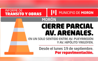 Comienzan las obras de repavimentación y mejoramiento de la calle Arenales en Morón