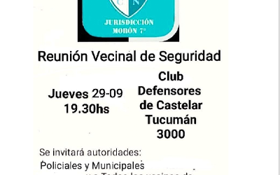Reunión Vecinal por Seguridad en Castelar Norte
