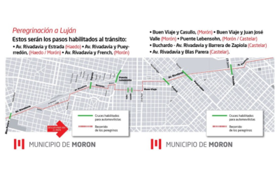 Peregrinación a Luján: cruces habilitados al tránsito