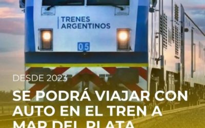 Se podrá viajar  con el auto en el tren a Mar del Plata