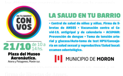 Se realizará un nuevo Operativo de Salud en la Plaza del Museo Aeronáutico en Morón sur