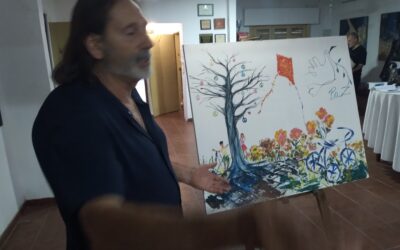 El Rotary Club de Ituzaingó se vistió de colores con la paleta del artista plástico de Ituzaingó Osvaldo Rodriguez