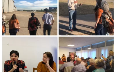 Zappulla y Martínez: charla con vecinos, y recorrida por el Aeropuerto de Morón