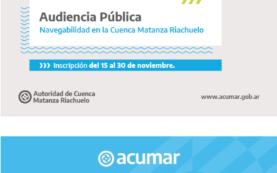 Comenzó hoy la inscripción para la Audiencia Pública de ACUMAR que propone debatir y discutir la vuelta a la navegabilidad del Riachuelo.