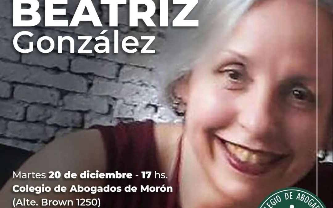 El Colegio de Abogados de Morón realizará un homenaje a Beatriz González