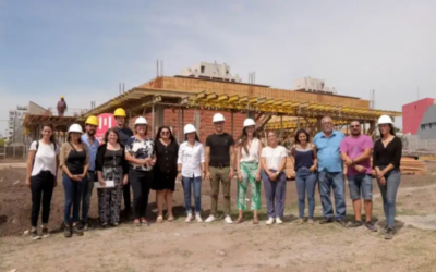 Ghi y Mazzina recorrieron la construcción del futuro Centro Territorial de Géneros y Diversidad