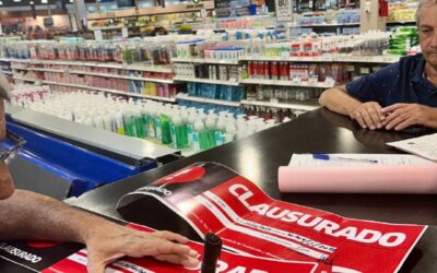 Operativo de fiscalización en el Hipermercado Jumbo de San Martín