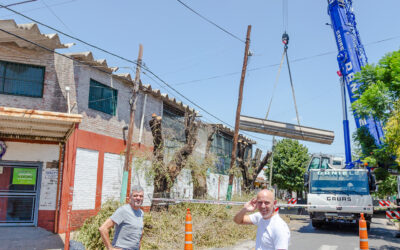 Zabaleta recorrió las obras de la Escuela Primaria N°17 y la Escuela Secundaria N°15