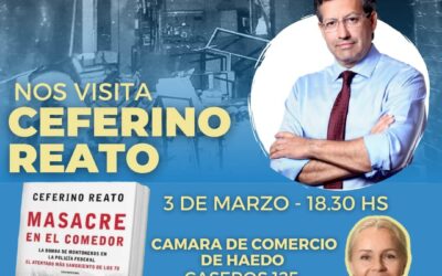 Ceferino Reato visitará la Cámara de Comercio de Haedo para presentar su libro «Masacre en el comedor»