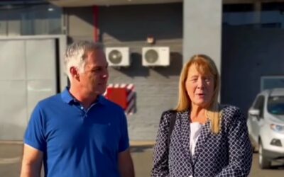 Leandro Ugartemendia y Margarita Stolbitzer recorrieron la empresa Pura de Haedo