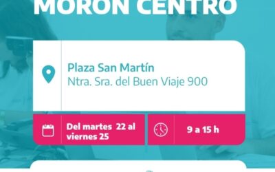 Trámites del Registro Provincial de las Personas en la Plaza San Martin de Morón