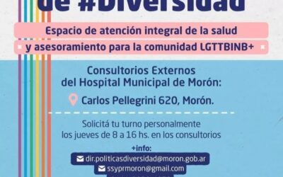 En Morón existe un Consultorio de Diversidad abierto a la comunidad.