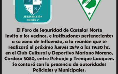 CASTELAR NORTE: REUNION ABIERTA DE SEGURIDAD