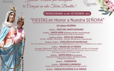 La Parroquia de la Virgen del Rosario en Villa Sarmiento hará sus fiestas patronales en la Plaza Alsina .