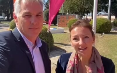 Leandro Ugartemendia y Soledad Acuña reunidos en Morón