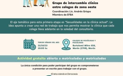 » Café y Clínica entre Colegas » en el Colegio de Psicólogos de Morón
