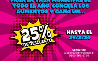 MORÓN: Pago anual de las Tasas Municipales