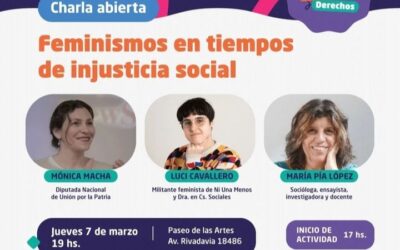 Charla sobre Feminismo en el Paseo de las Artes de Morón