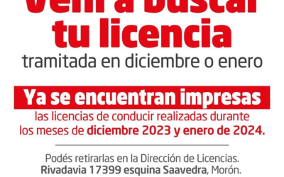 MORÓN: LICENCIAS IMPRESAS PARA LOS VECINOS Y VECINAS
