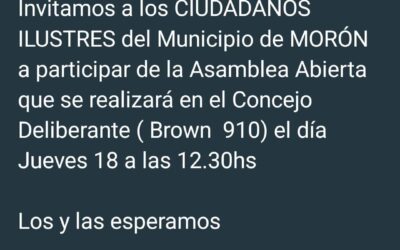 Se reúnen en Asamblea los Ciudadanos Ilustres de Morón