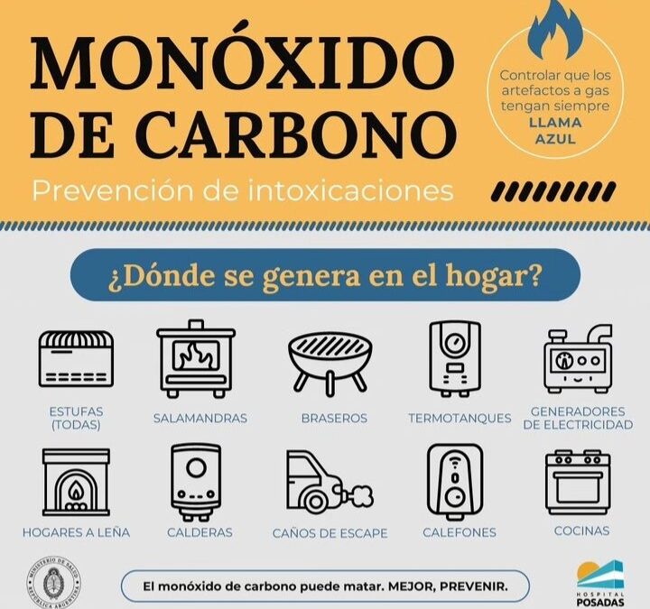 Ante la ola de frio cuidado con el Monóxido de Carbono