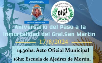 El Centro de Jubilados y Pensionados Gral San Martín de El Palomar rendirá homenaje al Padre de la Patria