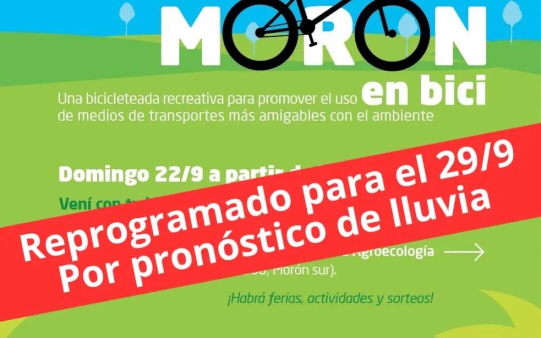 MORÓN: La tradicional bicicleteada » Morón en Bici» será el Domingo 29!