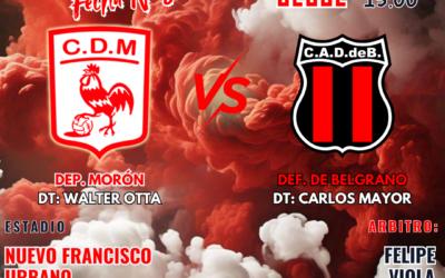 DEPORTIVO MORÓN VS DEFENSORES DE BELGRANO EL GALLO NECESITA EL TRIUNFO