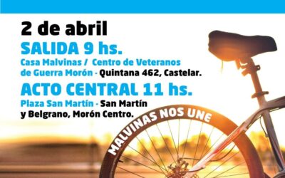 EN EL DÍA DEL VETERANO Y DE LOS CAÍDOS EN LA GUERRA DE MALVINAS SE LLEVARÁ A CABO LA BICICLETEADA » MALVINAS NOS UNE»