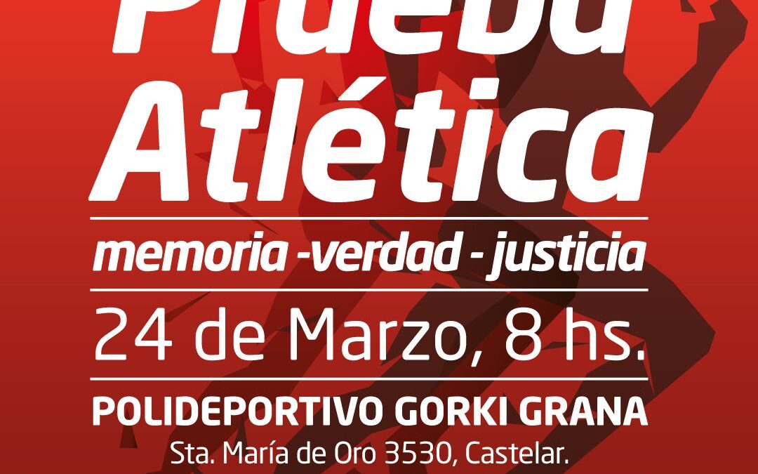 MORÓN: DÍA DE LA MEMORIA, POR LA VERDAD Y LA JUSTICIA: NUEVA EDICIÓN DE PRUEBA ATLÉTICA