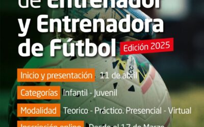 CASTELAR: ABIERTA LA INSCRIPCIÓN AL CURSO DE ENTRENADORES Y ENTRENADORAS DE FÚTBOL