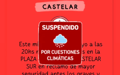 CASTELAR: SEGURIDAD: QUEDÓ  SUSPENDIDO LA CONCENTRACIÓN DE VECINOS Y VECINAS 