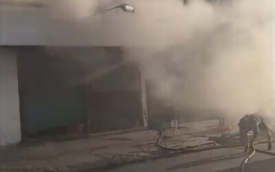 INCENDIO EN UN SUPERMERCADO CHINO