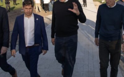 AXEL KICILLOF RECORRIO LA OBRA DE UN POLIDEPORTIVO EN LA UNAHUR