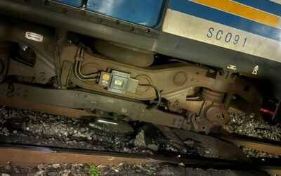 DESCARRILO UN TREN EN EL INGRESO A LOS TALLERES DE CASTELAR