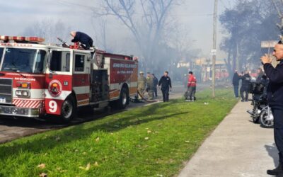 INCENDIO EN MORON ARRASO CON UNA VIVIENDA Y UN DEPOSITO